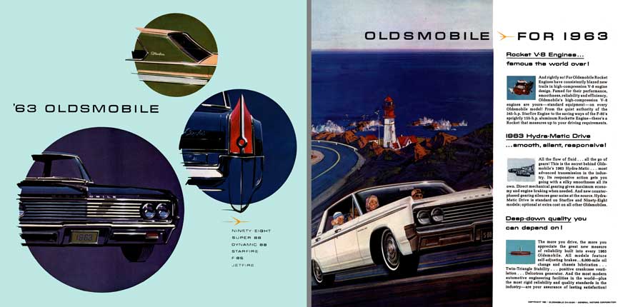 GM - Oldsmobile 1963 - '63 Oldsmobile - Ninety Eight, Super 88, Dynamic 88, Starfire, F-85, Jetfire