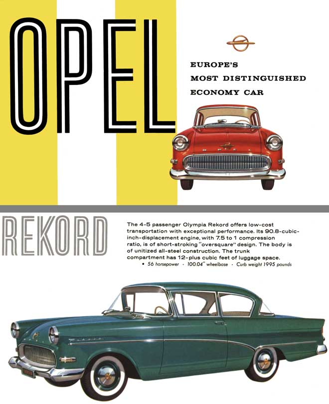 Opel (c1958) - Opel Europes Most Distinguished Economy Car