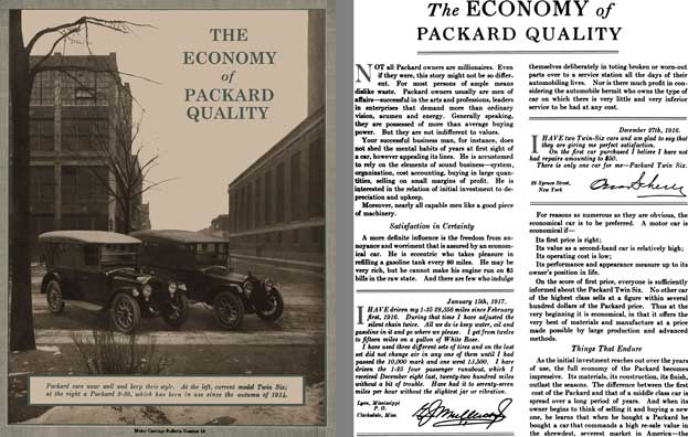 Packard 1917 - The Economy of Packard Quality