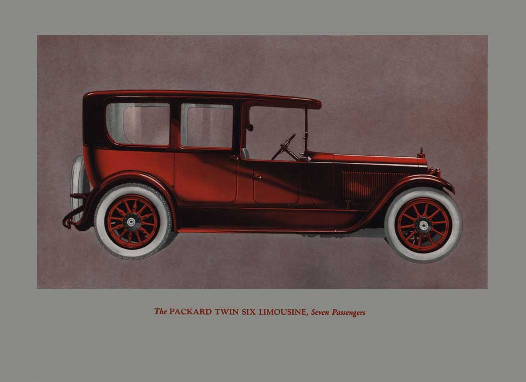 Packard 1918 - 1918 Packard Twin Six Limousine, Seven Passengers - Spec Sheet