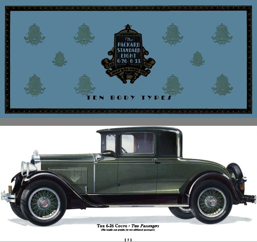 Packard 1929 - The Packard Standard Eight 6-26 & 6-33 - Ten Body Types