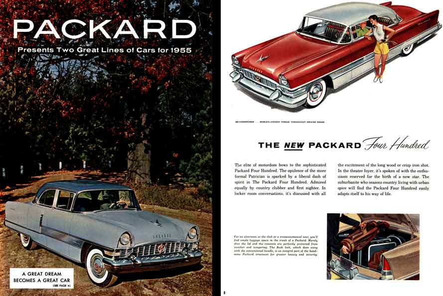 Packard 1955 - Packard Presents Two Great Lines of Cars for 1955