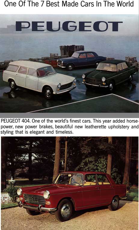 Peugeot 1966 - One of The 7 Best Made Cars In The World Peugeot