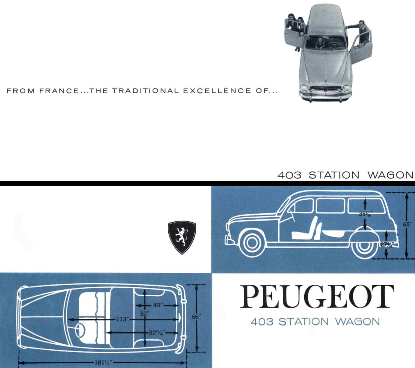 Peugeot 403 Station Wagon 1960 - From France - The Traditional Excellence of Peugeot