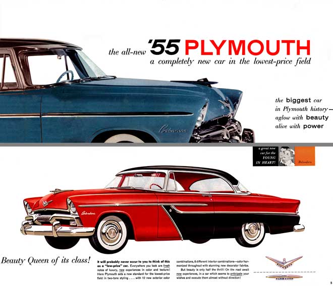Plymouth 1955 - the all new '55 Plymouth a completely new car in the lowest-price field