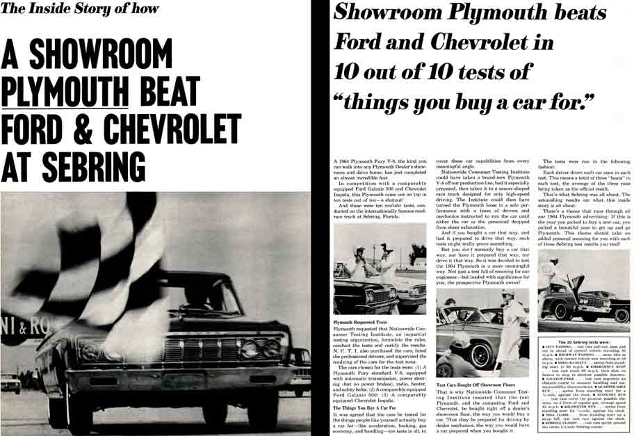 Plymouth 1964 - The Inside Story of how A Showroom Plymouth beat Ford & Chevrolet at Sebring
