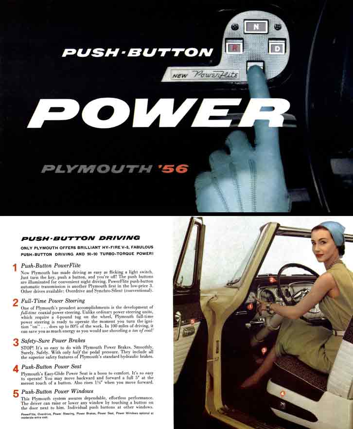 Plymouth Pushbutton Power 1956 - Push Button Power Plymouth '56
