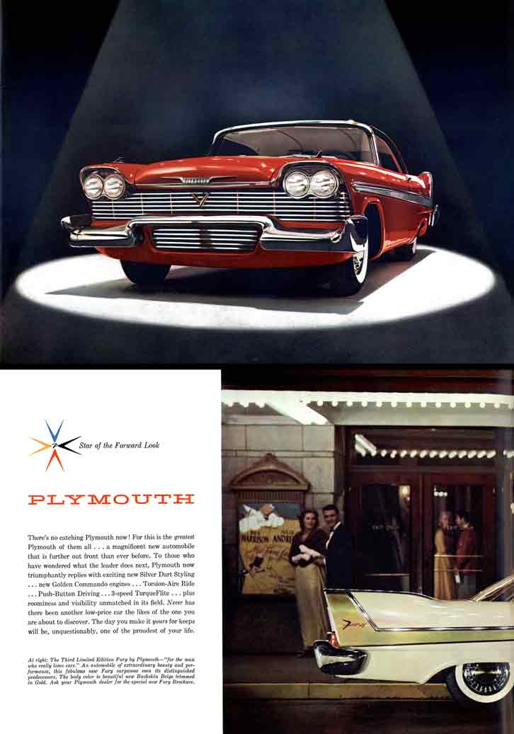 Plymouth Third Limited Edition Fury 1958 - Star of the Forward Look
