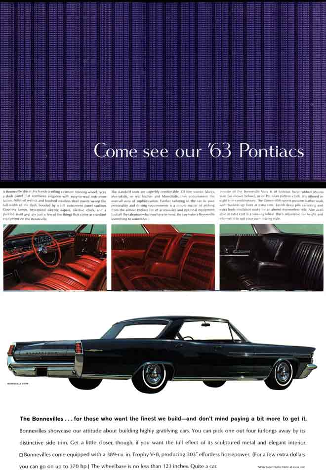General Motors - Pontiac 1963 - Come see our '63 Pontiacs