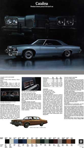 Pontiac 1973 - Catalina Pontiacs's Lowest Priced Full Sized Car
