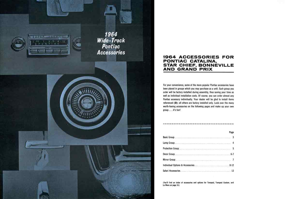 Pontiac Accessories 1964 - 1964 Wide-Track Pontiac Accessories