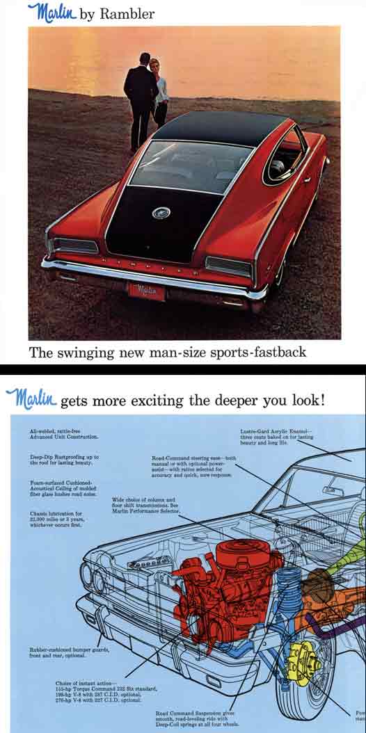 Rambler Marlin 1965 - Marlin by Rambler - The swinging new man-size sports-fastback
