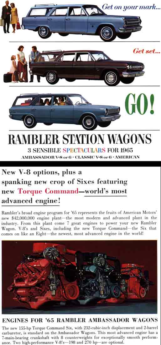 Rambler Station Wagons 1965 - Get on your mark - Get set - GO! Rambler Station Wagons