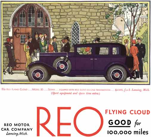 REO 1930 - REO Ad - The REO Flying Cloud Model 20 Sedan
