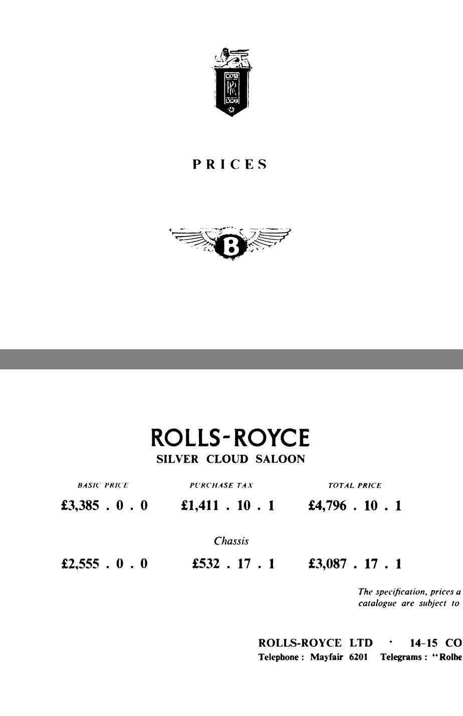 Rolls Royce 1955 - Rolls Royce & Bentley Prices