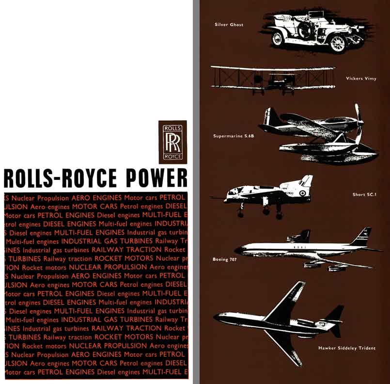 Rolls Royce Power 1965 - Aero Engine, Motor Car, Oil Engine, Nuclear Propulsion