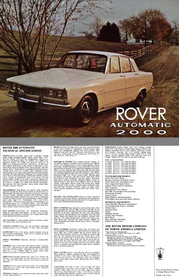 Rover c1960 - Rover Automatic 2000