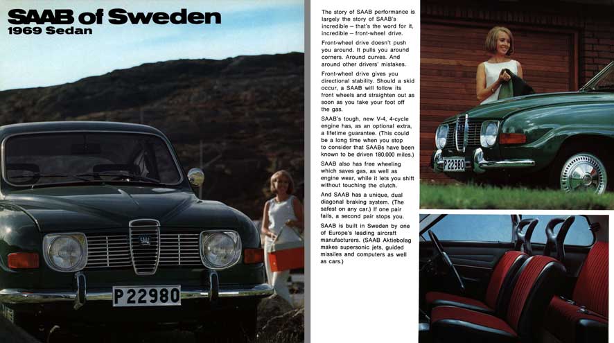 Saab 1969 - 96 Sedan & Sedan Deluxe - Saab of Sweden 1969 Sedan