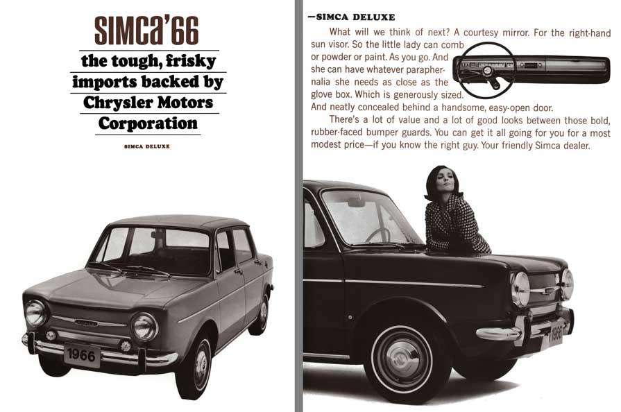 Simca 66 Deluxe 1966 - Simca 66 the tough, frisky, imports backed by Chrysler Motors Corp