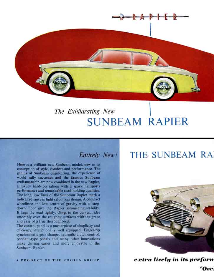 Rapier 1956 Sunbeam - The Exhilarating New Sunbeam Rapier