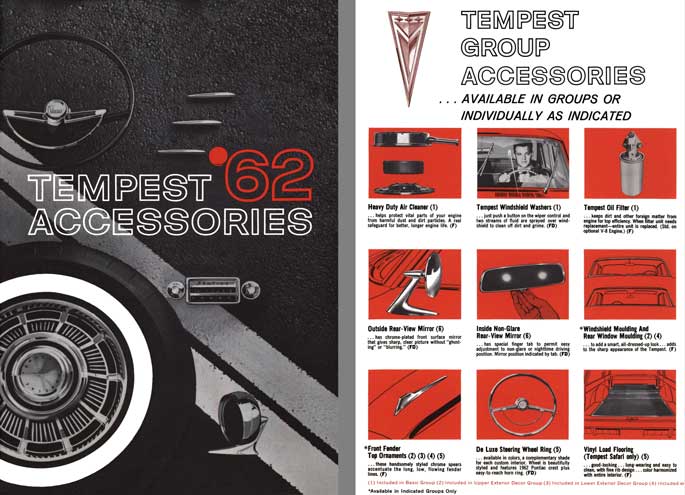 Tempest Pontiac 1962 - Tempest '62 Accessories