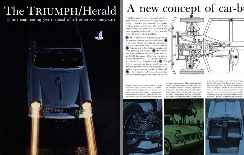 Triumph Herald 1960 - The Triumph Herald 3 full engineering years ahead of all other economy cars