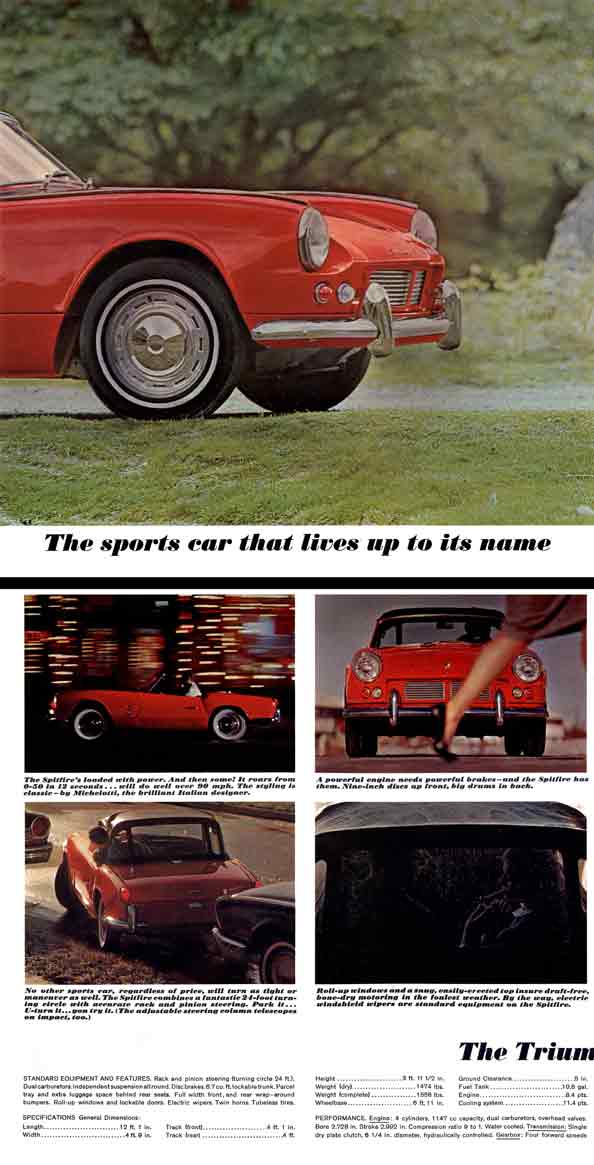 Spitfire Triumph 1963 - The sports car that lives up to its name