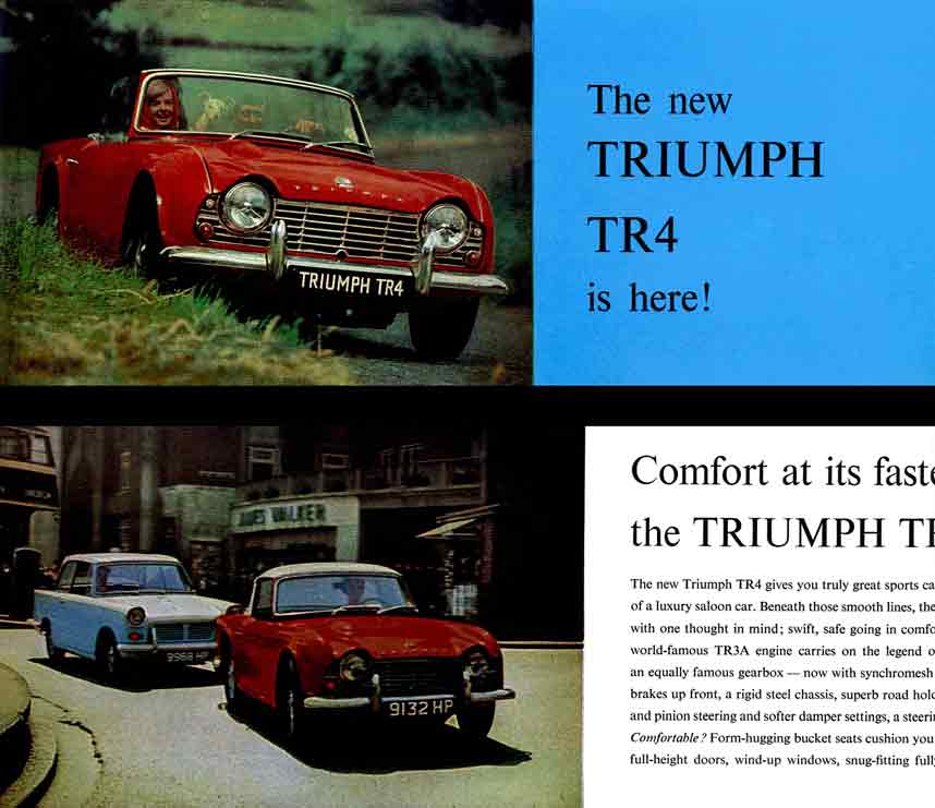 Triumph TR4 (c1965) - the New Triumph TR4 is here!