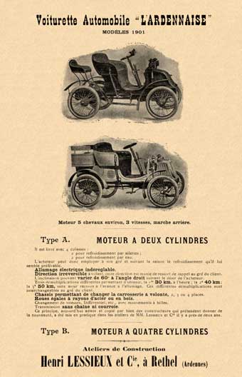 Voiturette 1901 - Voiturette Automoble L'Ardennaise (In French)