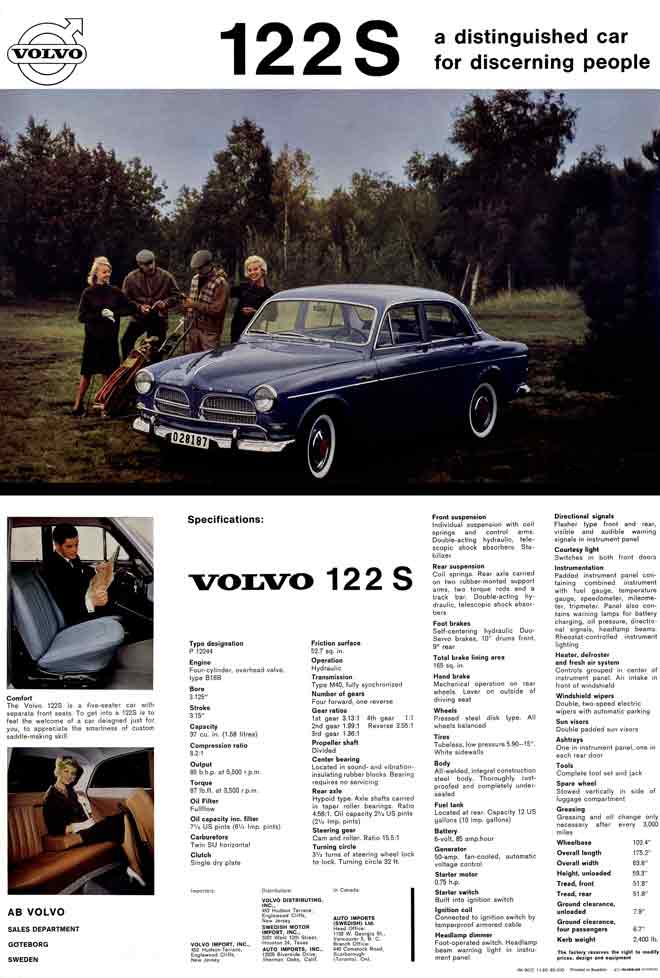 Volvo 122S (c1960) - a distinguished car for discerning people