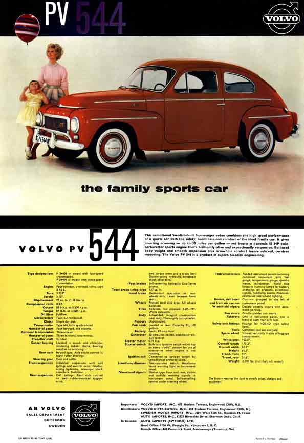 Volvo PV544 (c1960) - the family sports car