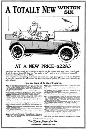Winton 1915 - Winton Ad - A Totally New Winton Six at a New Price - $ 2285