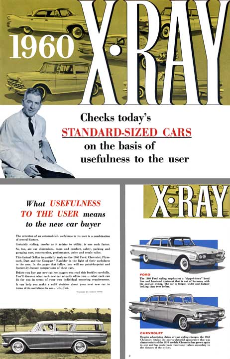 X-Ray 1960 - X-Ray Checks today's Standard-Sized Cars on the basis of usefulness to the user